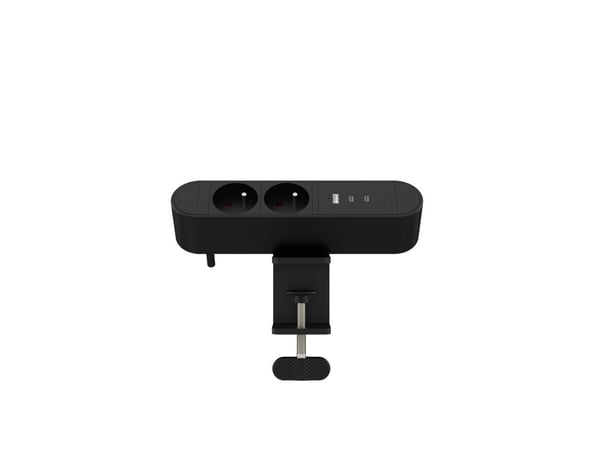 Microconnect MC-MDPS-FR2-30W, 1,8 m, Tyyppi E, Musta, 2 AC-pistorasia(a), 250 V, 16 A