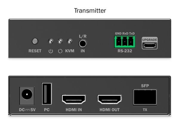DIGITUS - Extender Set - KVM / lyd / seriell / USB-svitsj - HDMI, 1GbE, USB - over fiberoptikk - USB - opp til 40 km