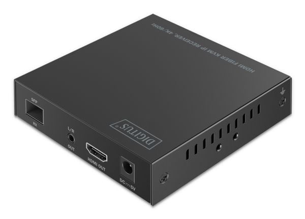 Digitus DS-55349, Vastaanotin, langallinen, 40000 m, 3840 x 2160 pikseliä, 60 Hz, musta