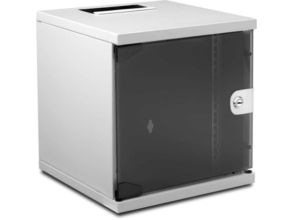 Wirewin WCAB 10 320X300X6U, Väggmonterad rack, 6U, 80 kg, Knapplås, Grå