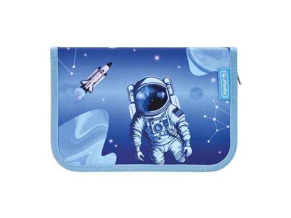 Herlitz Schüleretui 31 teilig Cosmic Explorer, 31 stykker, Blå, Lyseblå, Polyester, Bilde, 205 mm, 38 mm