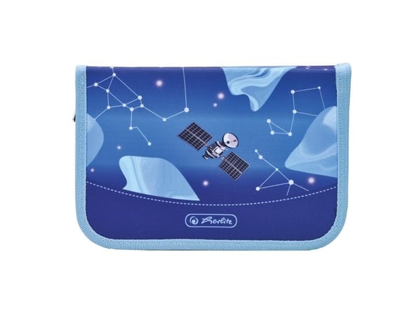 Herlitz Schüleretui 31 teilig Cosmic Explorer, 31 stykker, Blå, Lyseblå, Polyester, Bilde, 205 mm, 38 mm