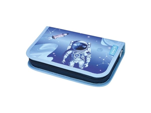 Herlitz Schüleretui 31 teilig Cosmic Explorer, 31 stykker, Blå, Lyseblå, Polyester, Bilde, 205 mm, 38 mm