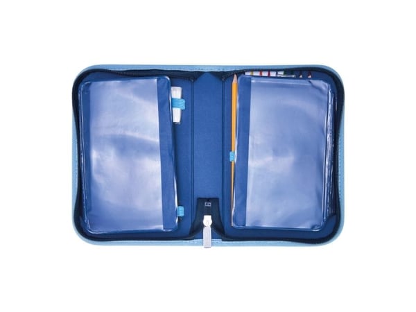 Herlitz Schüleretui 31 teilig Cosmic Explorer, 31 stykker, Blå, Lyseblå, Polyester, Bilde, 205 mm, 38 mm