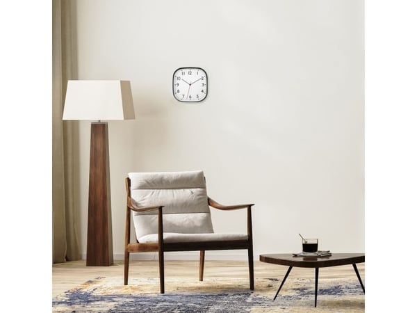 TFA-Dostmann 60.3076.01, Vegg, Kvartsklokke, Rektangel, Sort, Plast, Glass