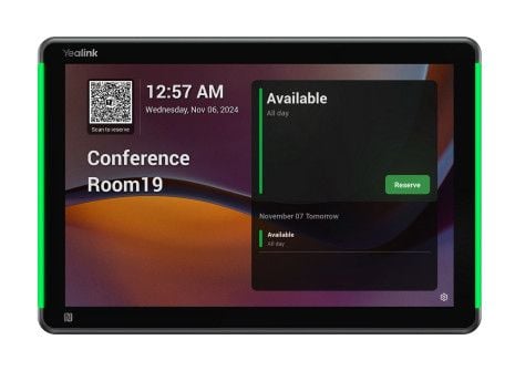 Yealink RoomPanel Plus E2, 25,6 cm (10.1"), 1280 x 800 piksler, LCD, 90°, 1000:1, Kapasitiv