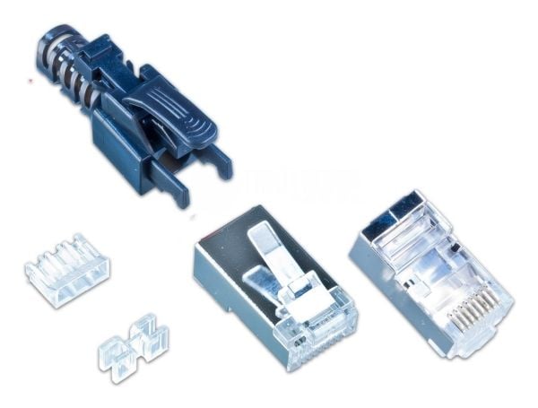 Wirewin MOD SL KAT6A STP 10 SW, RJ-45, Sort, Gjennomsiktig, Hankjønn, Rett, Cat6a, S/UTP (STP)