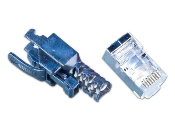 Wirewin MOD SL KAT6A STP 10 SW, RJ-45, Sort, Gjennomsiktig, Hankjønn, Rett, Cat6a, S/UTP (STP)