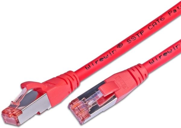 Wirewin S/FTP CAT6 1m, 1 m, Cat6, S/FTP (S-STP), RJ-45, RJ-45, RJ-45, Rød