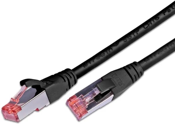 Wirewin S/FTP CAT6 1m, 1 m, Cat6, S/FTP (S-STP), RJ-45, RJ-45, Svart