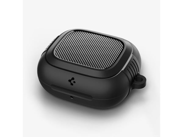 Spigen Rugged Armor, laatikko, termoplastinen polyuretaani (TPU), musta