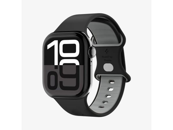 Spigen Nano Pop, Band, Smartwatch, Svart, Apple, Apple Watch Ultra 2 (49mm), Watch Ultra (49mm), Watch 10 (46mm), Watch 9/8/7 (45mm), Watch..., Sil...
