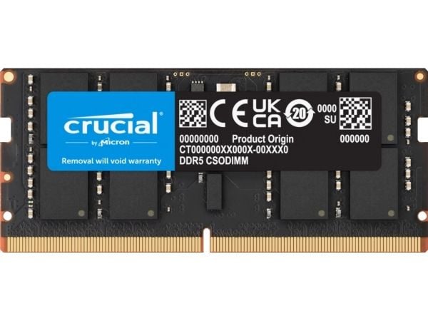 Crucial - DDR5 - modul - 32 GB - SO DIMM 262-pin - 3200 MHz / PC5-51200 - CL52 - 1.1 V - klokket - on-die ECC - svart