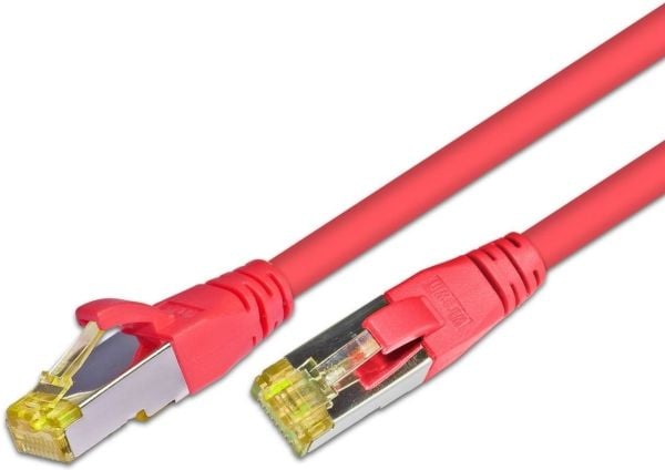 Wirewin S/FTP CAT6A 0.5m, 0,5 m, Cat6a, S/FTP (S-STP), RJ-45, RJ-45, Rød