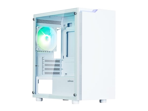 Zalman T4 PLUS, Mini Tower, PC, Hvit, Micro ATX, Mini-ITX, Plast, Stål, Herdet glass, Spilling