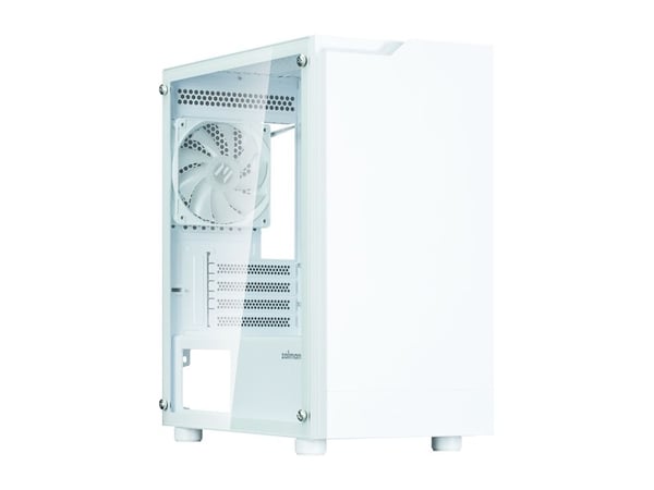 Zalman T4 PLUS, Mini Tower, PC, Hvit, Micro ATX, Mini-ITX, Plast, Stål, Herdet glass, Spilling