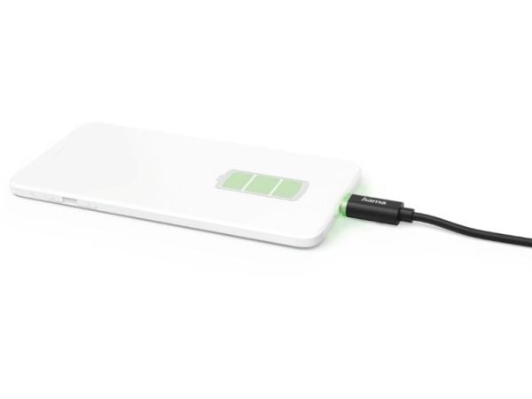 Hama Prime Line - USB-kabel - USB-C (hann) til USB (hann) - USB 2.0 - 5 V - 3 A - 1 m - formstøpt - svart