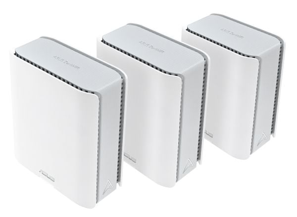 ASUS ZenWiFi BT8 - Wi-Fi-system - (3 rutere) - maske Wi-Fi 7, 2.5GbE, 5GbE, 10GbE Multibånd