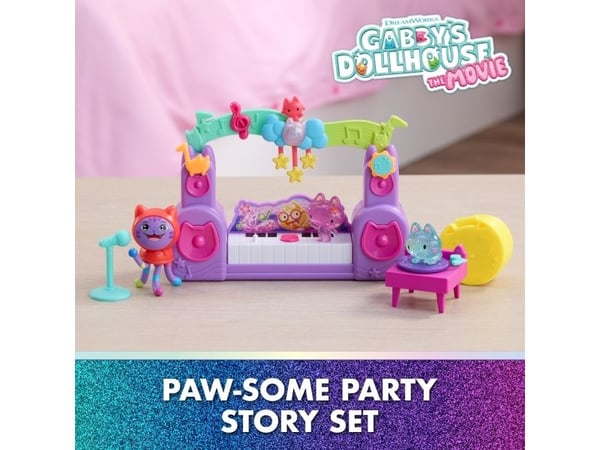 Spin Master Gabis kattehus-sett Film- og musikkfest Paw-some Party Story Set