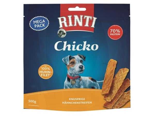 RINTI 38339, Snacks, Dog, Adult, Chicken, 500 g, Sugar free