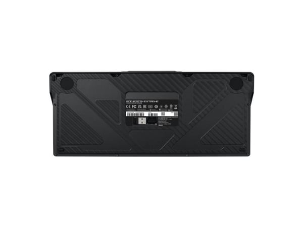 ASUS ROG Azoth Extreme, 75%, Ledning & Trådløs, USB + RF Wireless + Bluetooth, Mekanisk nøkkelbryter, QWERTY, Sort
