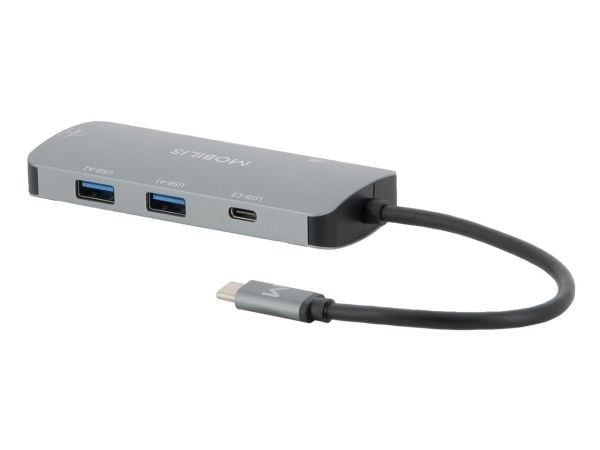 Mobilis - Dockningsstation - USB-C - HDMI - 1GbE