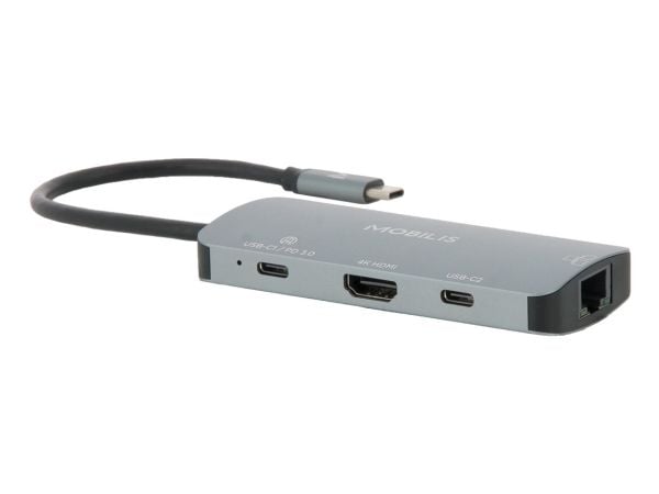 Mobilis - Dockningsstation - USB-C - HDMI - 1GbE