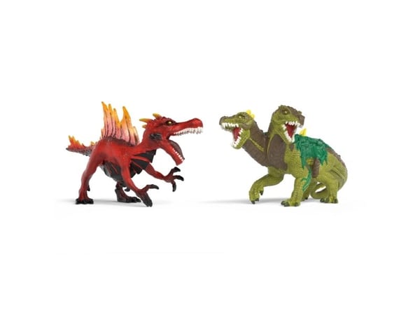 Schleich Fire Saurian vs. Jungle Lizard