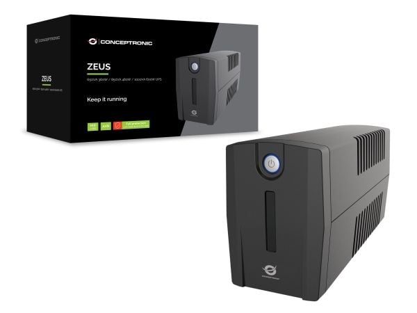 Conceptronic ZEUS01G, Linje-Interactive, 0,65 kVA, 360 W, 220 V, 240 V, 220 V