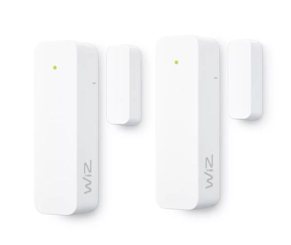 WiZ kontaktsensor – home monitoring, hjemautomasjon, sanntidsvarsler, lyssignaler, enkel oppsett, hjemmesikkerhet, varsler, appkontroll, kobles til...