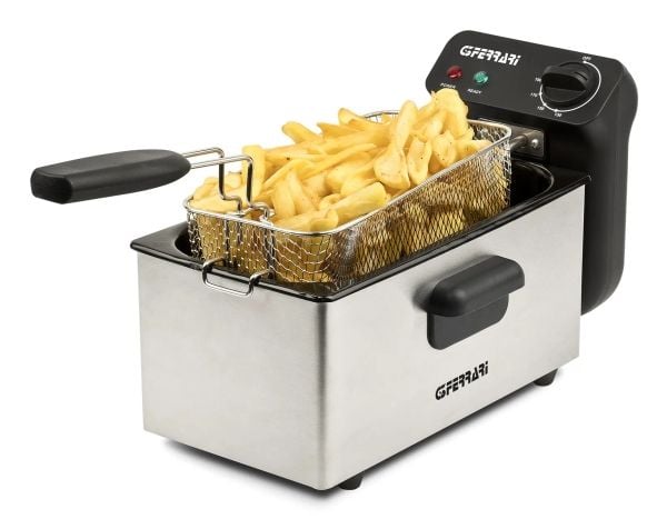 G3 Ferrari Pastella, Frityrkoker, 3 l, 130 °C, 190 °C, Single/enkelt, Sort, Rustfritt stål