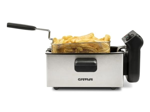 G3 Ferrari Pastella, Frityrkoker, 3 l, 130 °C, 190 °C, Single/enkelt, Sort, Rustfritt stål