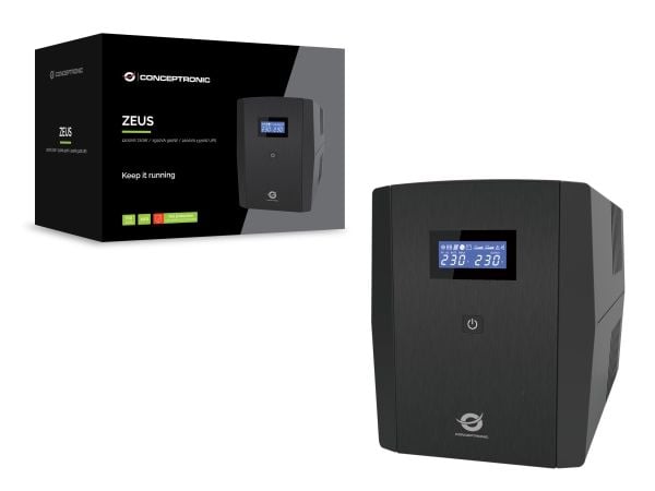 Conceptronic ZEUS04G, Linje-Interactive, 2,2 kVA, 1320 W, 220 V, 240 V, 220 V
