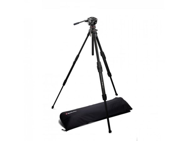 Manfrotto ONE Alu with 500X Fluid head, 3 ben, Sort, 181 cm, 4,77 kg