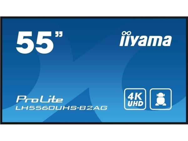 iiyama ProLite LH5560UHS-B2AG - 55" Diagonalklasse (54.6" synlig) LED-bakgrunnsbelyst LCD-skjerm - intelligent skilting - med innebygd SoC-mediespi...