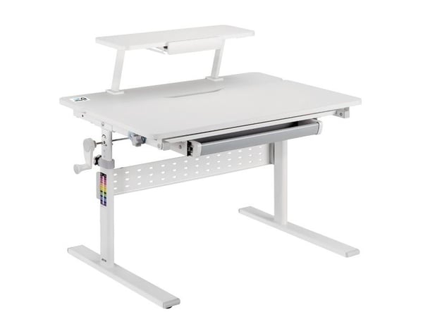 Ergo Office ML Ergo Office barnepult, høydejusterbar, grå, maks 40kg, 900x600mm, ER-483
