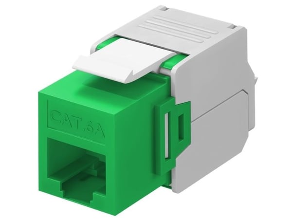 goobay - Modulaariset sisäkkeet - CAT 6a - UTP - RJ-45 - valkoinen, vihreä