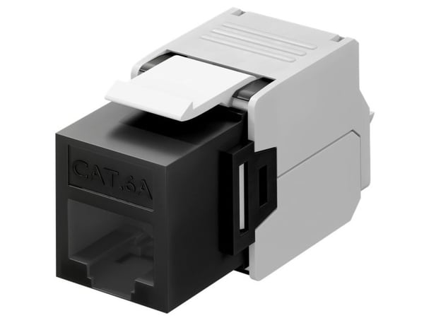 goobay - Modulaariset sisäkkeet - CAT 6a - UTP - RJ-45 - musta, valkoinen