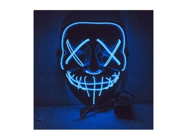 The Purge LED maske med blåt lys