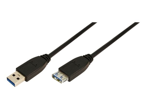 LogiLink - USB forlængerkabel - USB Type A (han) til USB Type A (hun) - USB 3.0 - 2 m - formet - sortti