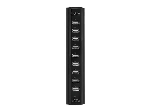 LogiLink USB 2.0 Hub 10-Port - Hub - 10 x USB 2.0 - stasjonær