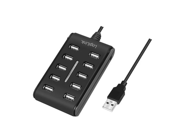 2Direct UA0125, USB 2.0, USB 2.0 Type-A, 480 Mbit/s, musta, Pyöreä kaapeli, AC