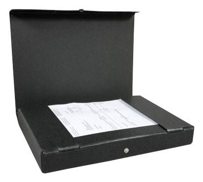 ELBA dokumentmappe DIN A4 fyllingshøyde 40 mm svart med trykknapplukking 31414 - A4 - 380 ark