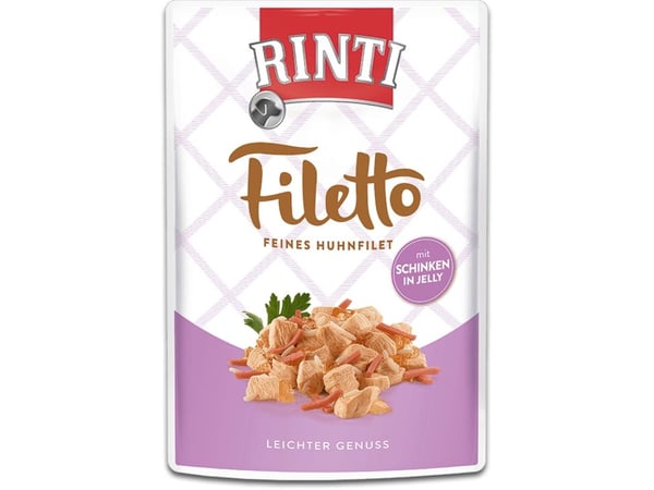 RINTI 95401, Voksen, Alle hunderaser, Kylling, Skinke, 100 g