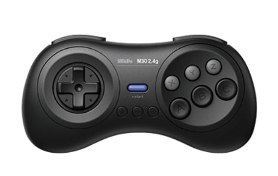 8Bitdo M30 2.4G, Spelplatta, Sega Genesis, Riktningsknappar, Menyknapp, Välj-knapp, Startknapp, Digital, Trådlös, Micro-USB