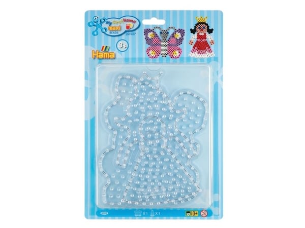 Hama lyijykynälevyt "Perhonen, prinsessa", läpipainopakkauksessa silityshelmille maxi - 1 kpl (00008102)