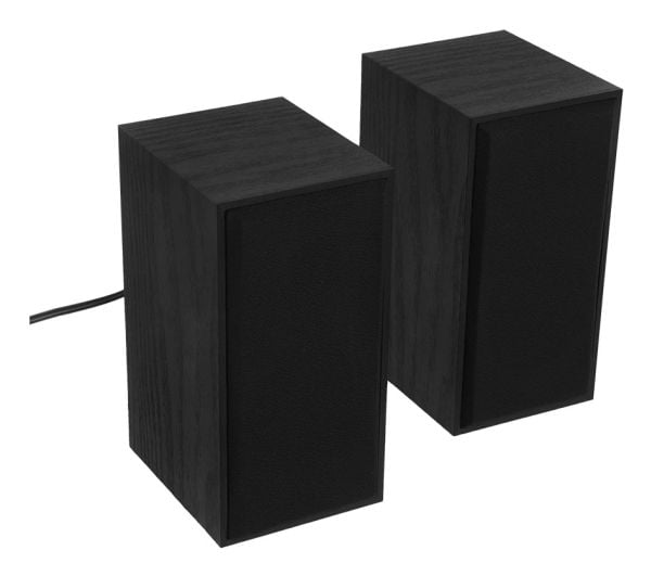 Tietokonekaiuttimet Tellur Basic 2.0 kaiuttimet, 6W, USB/pistorasia, puukotelo, äänenvoimakkuuden säätö, musta