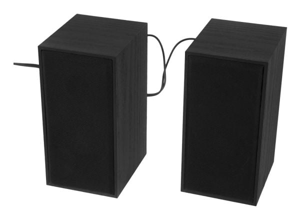 Tietokonekaiuttimet Tellur Basic 2.0 kaiuttimet, 6W, USB/pistorasia, puukotelo, äänenvoimakkuuden säätö, musta
