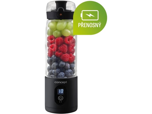 Concept SM4001, Bærbar blender, 0,58 l, Pulsfunksjon, Isknusing, 315 W, Sort, Rustfritt stål