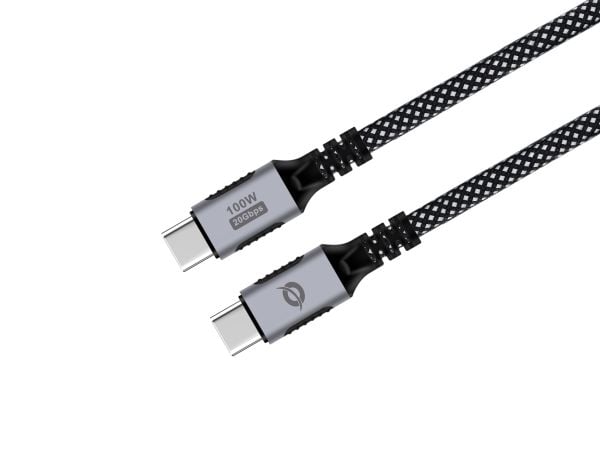 Conceptronic ETTA07B12, 1,2 m, USB C, USB C, USB 3.2 Gen 2x2, 20 Gbit/s, Sort